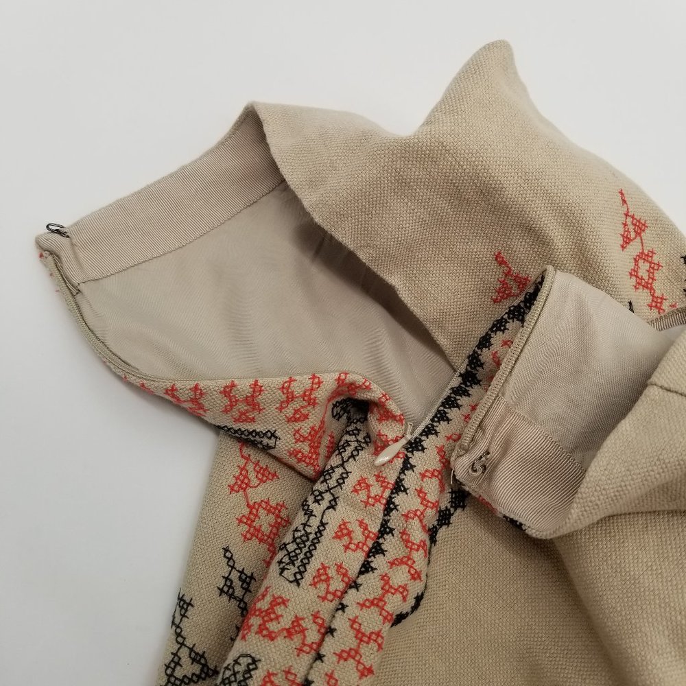 Loft | NWT Tan Ebroidered Skirt - 12 - Picture 7 of 11